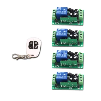 

New Remote Control Switch DC9V12V24V 1CH Lighting Switches Remote Light Lamp Power Remote Switch System 4Keys 315/433.92MHZ