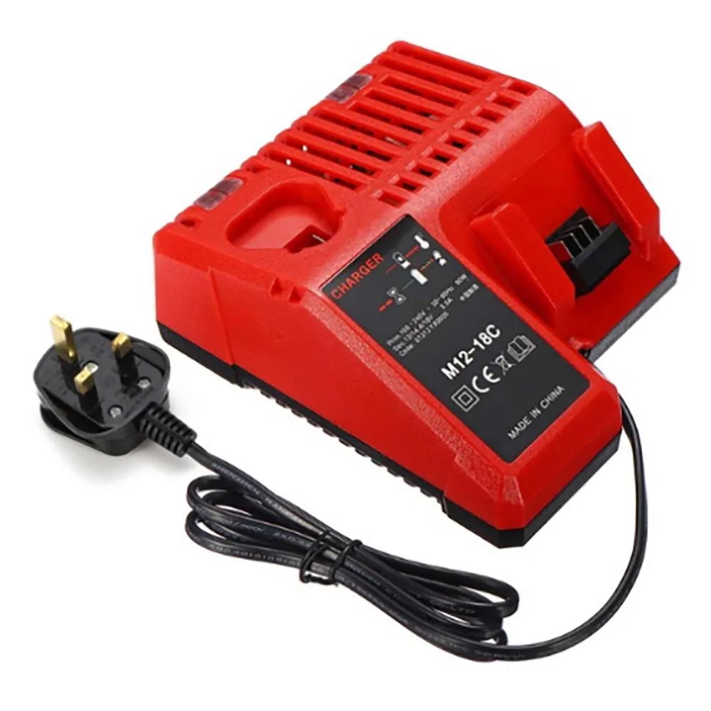 

Fast Charger For Milwaukee M12-18FC 12-18V Li-Ion Multi Voltage Battery Charger For M18/M14/M12 REDLITHIUM-ION Battery UK Plug