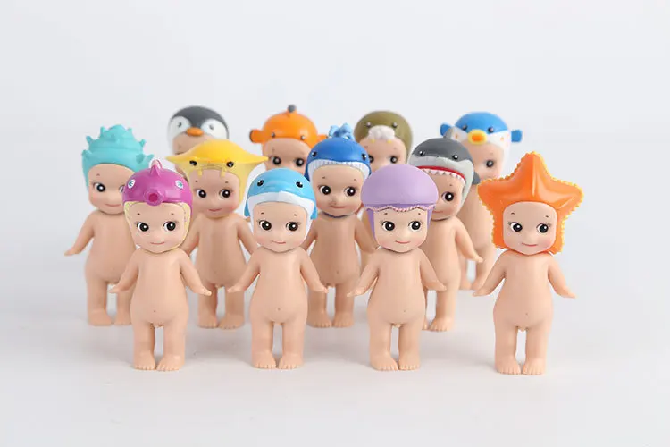12 шт./компл. 7 см Kawaii милые куколки-Ангелы Сонни Sonny Angel Kewpie серии морских животных |
