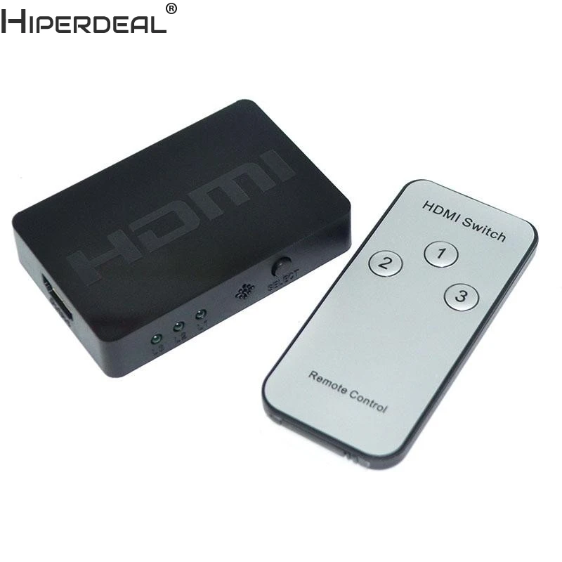 HIPERDEAL 3 порта 1080P видео HDMI переключатель сплиттер ИК пульт дистанционного управления для HDTV PS3 DVD EA Oct30HW