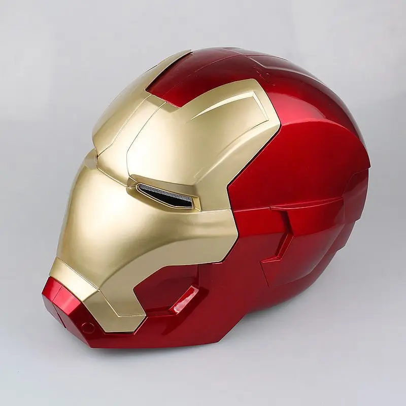 

The Avengers Iron Man Helmet Cosplay Helmet Touch Sensor Switch Light Eyes PVC Action Figure Collectible Model Toy 20cm KT3559