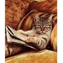 Рамка Животные Кошки Сделай Сам Набор для рисования по номерам Современная Настенная художественная картина холст краски уникальный подарок для домашнего декора небо gato