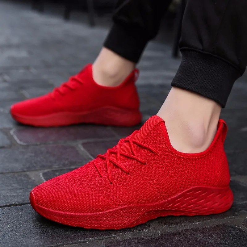 

2019 Breathable Summer Shoes Men Casual Fashion Sneakers Mesh Slip On Lightweight Sport Men Shoes Large Size Black 47