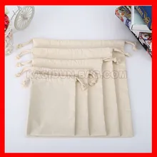 100 шт/лот) более 10 размеров опт Экологичная натуральная простая хлопковая сумка на шнурке