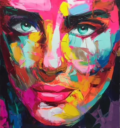 

Palette Knife Paint 100% handmade Woman portrait paintings face Painting for wall decor oil painting stretcher for modern house