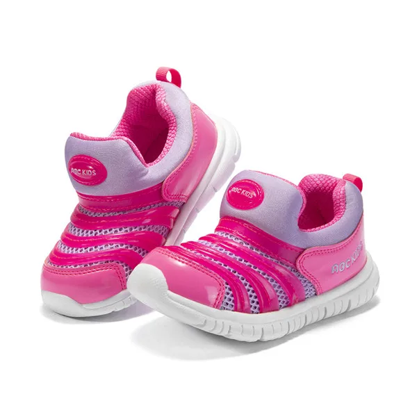 Abckids/ новые летние модные дышащие спортивные кроссовки для отдыха для девочек и мальчиков; Брендовая детская обувь - Цвет: Розовый