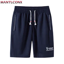 MANTLCONX Плюс Размер 6XL шорты мужские летние резинка на талии Короткие брюки повседневные треники из хлопка брендовые Шорты Мужские Пляжные хлопковые шорты