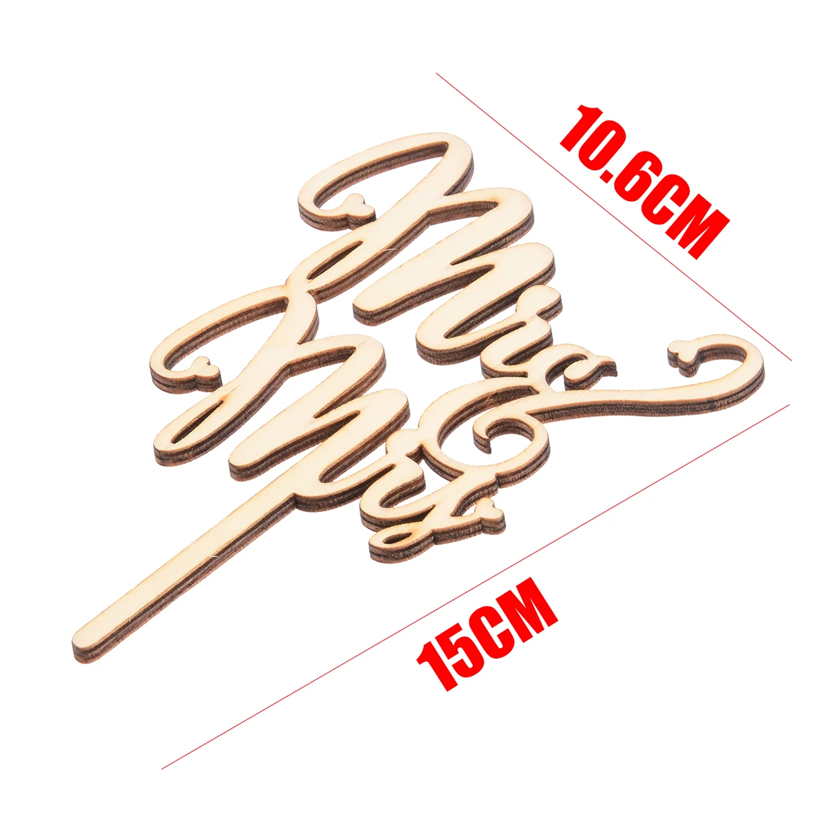 1PC Mr and Mrs Cake Topper Wedding Cake Topper Laser Cut Wood Letters For DIY Party Decorations  Supplies