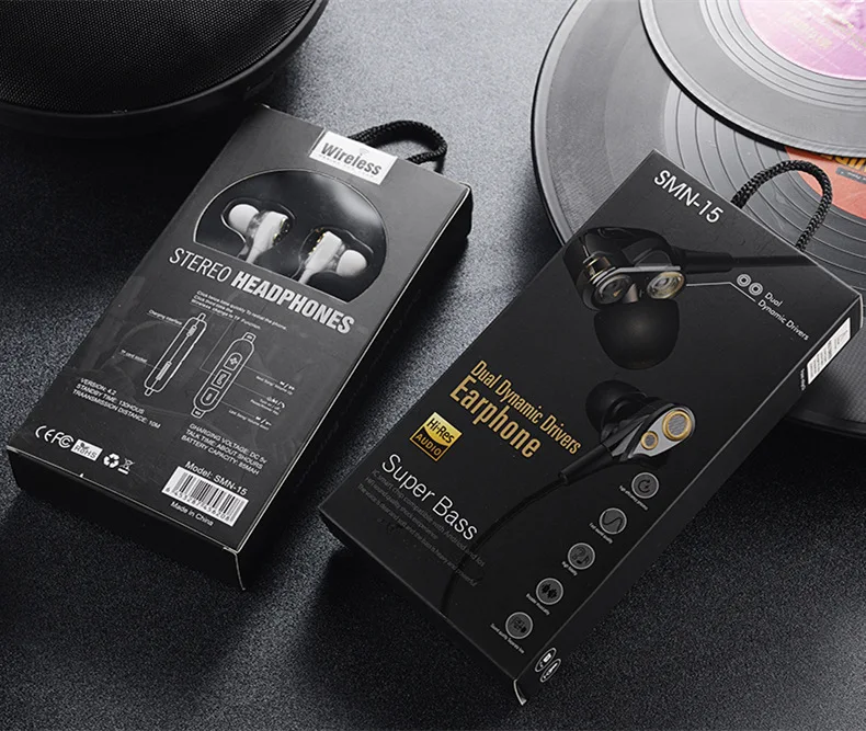 Wireless Bluetooth Earphones Headphone With Micro Card Play Stereo Bass Sport Four Speakers For Mobile Phone Surround Sound