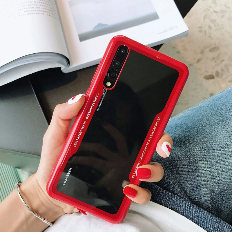 

Hybrid Silicone Hard Back Clear Case For Huawei P20 Pro P20 Transparent TPU Case For Huawei P20 lite Nova 3e Mate 10 Pro Case