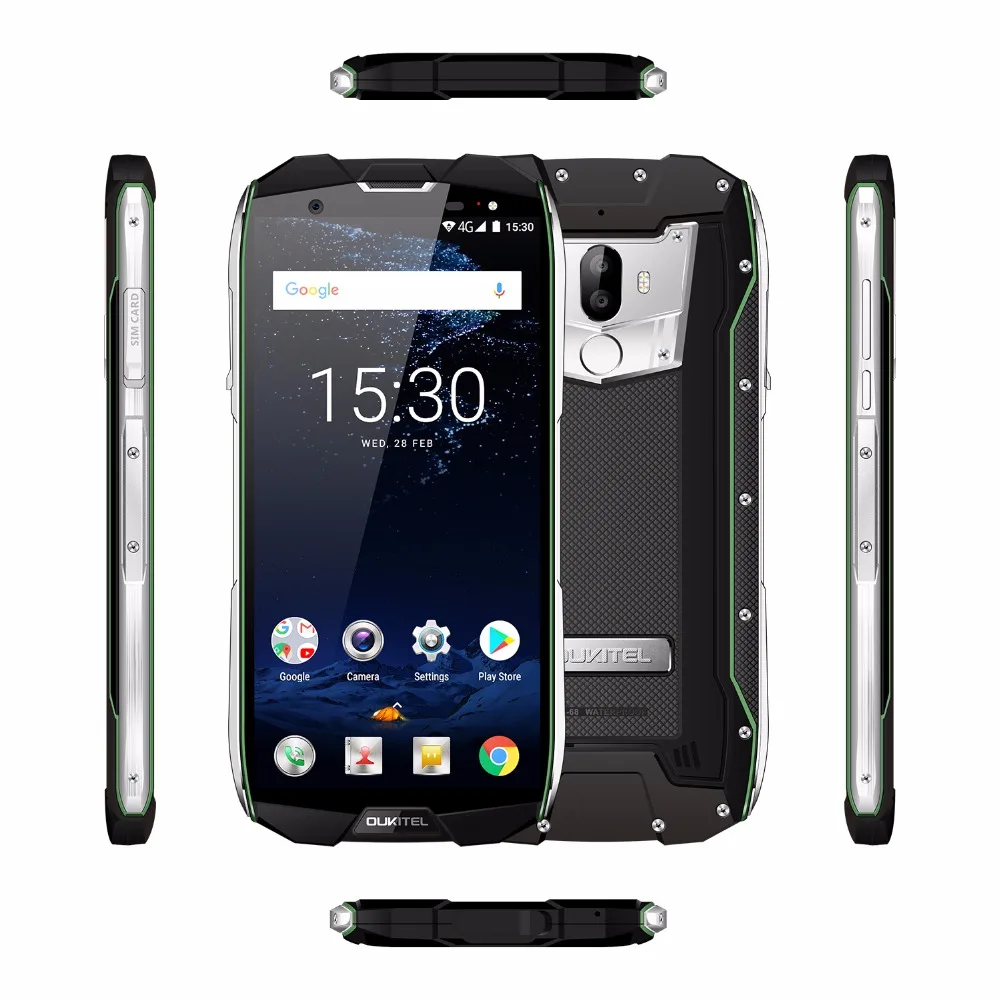 Oukitel WP5000 IP68 Водонепроницаемый 5,7 ''18:9 Helio P25 Восьмиядерный 16MP 4G LTE смартфон 6 ГБ ОЗУ 64 Гб ПЗУ отпечаток пальца мобильный телефон