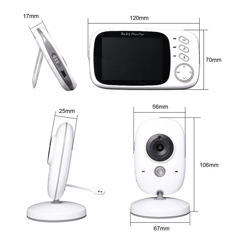 Leioua New 2.4GHz Wireless VideoNanny Music Intercom IR Baby Monitor High Resolution Baby Nanny Sec