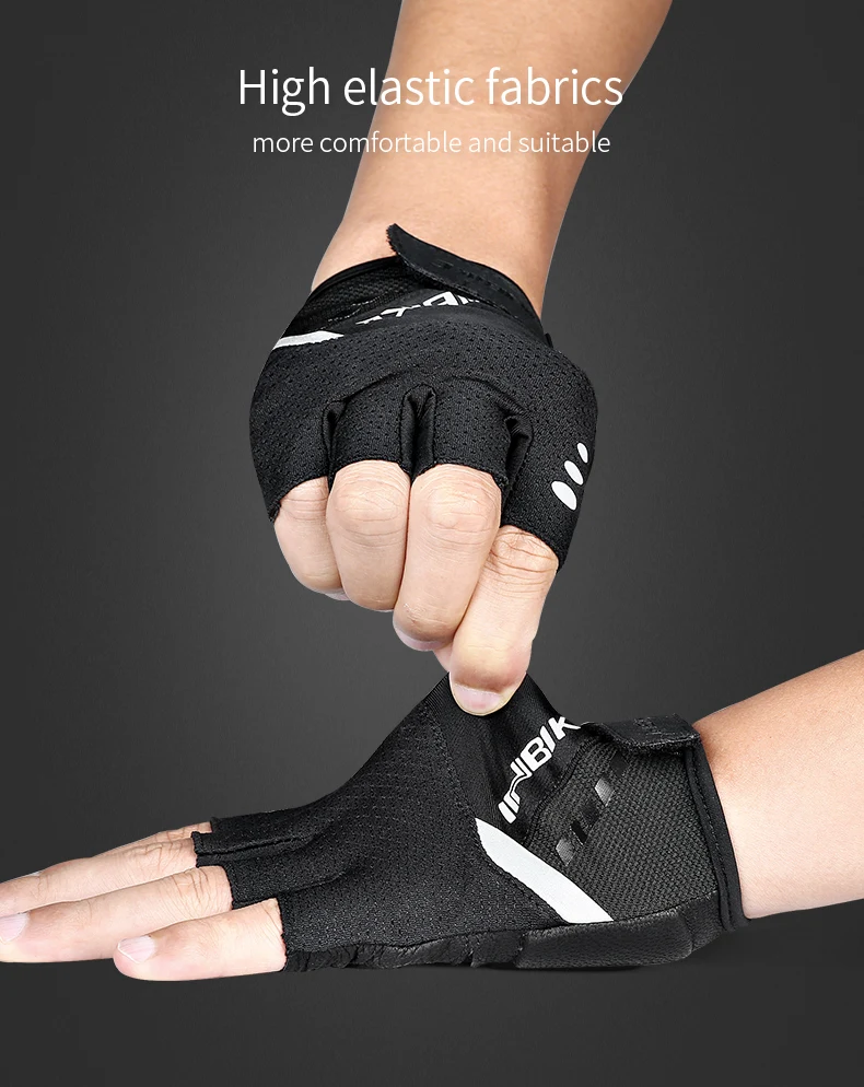 INBIKE перчатки из овчины для велоспорта MTB велосипедные перчатки с полупальцами мужские и женские дышащие нескользящие спортивные перчатки для фитнеса