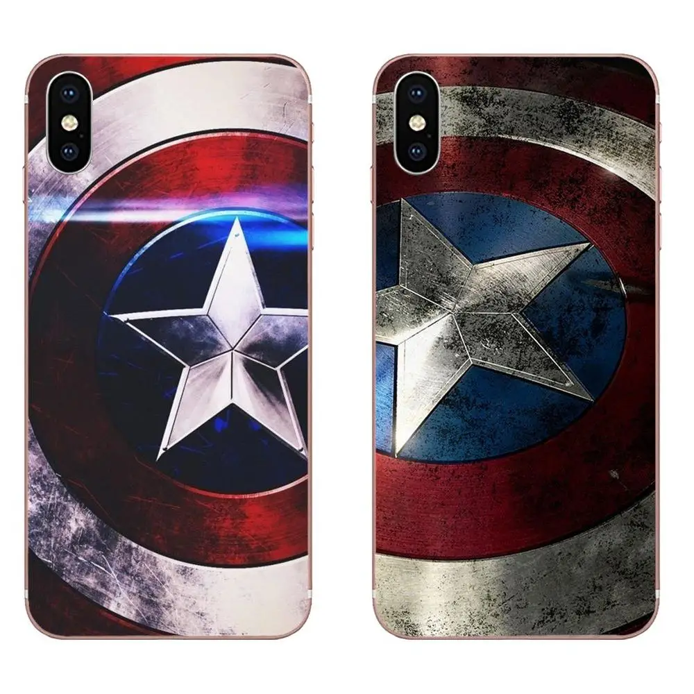 

Hero Captain America Shield Pattern Brilliant For Samsung Galaxy Note 5 8 9 S3 S4 S5 S6 S7 S8 S9 S10 mini Edge Plus Lite