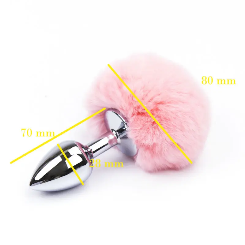 Anal sex toys anal plug tail rabbit tail butt plugfox tail Stainless steel panties with anal plug erotic toys for couple