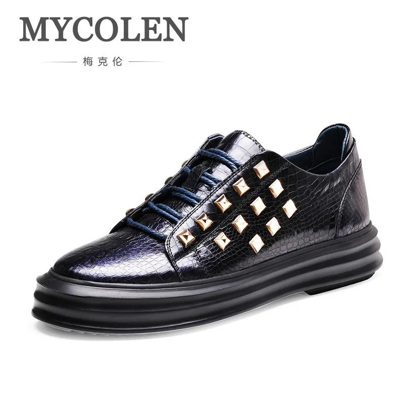 

MYCOLEN New Arrivals British Trend Casual Shoes Men Outdoor Footwear For Male Breathable Genuine Leather Man's Sneakers