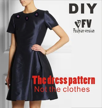 

Clothing DIY The dress Dresses Sewing Pattern cutting drawing Women's Dress Sewing Template BLQ-79