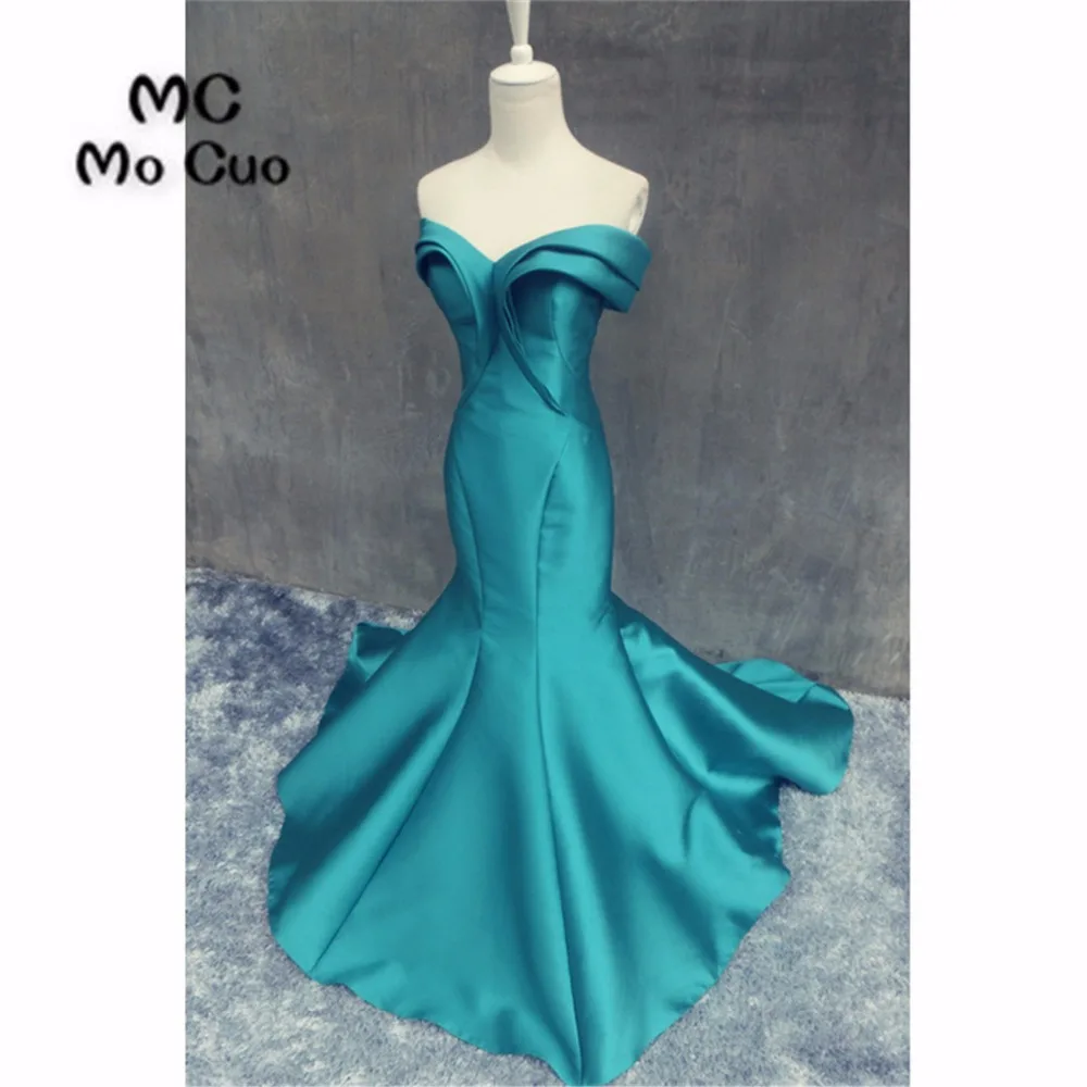 2018 г. Популярные Новые Teal Пром платья Длинные Pleat драпированные атласные Vestidos De