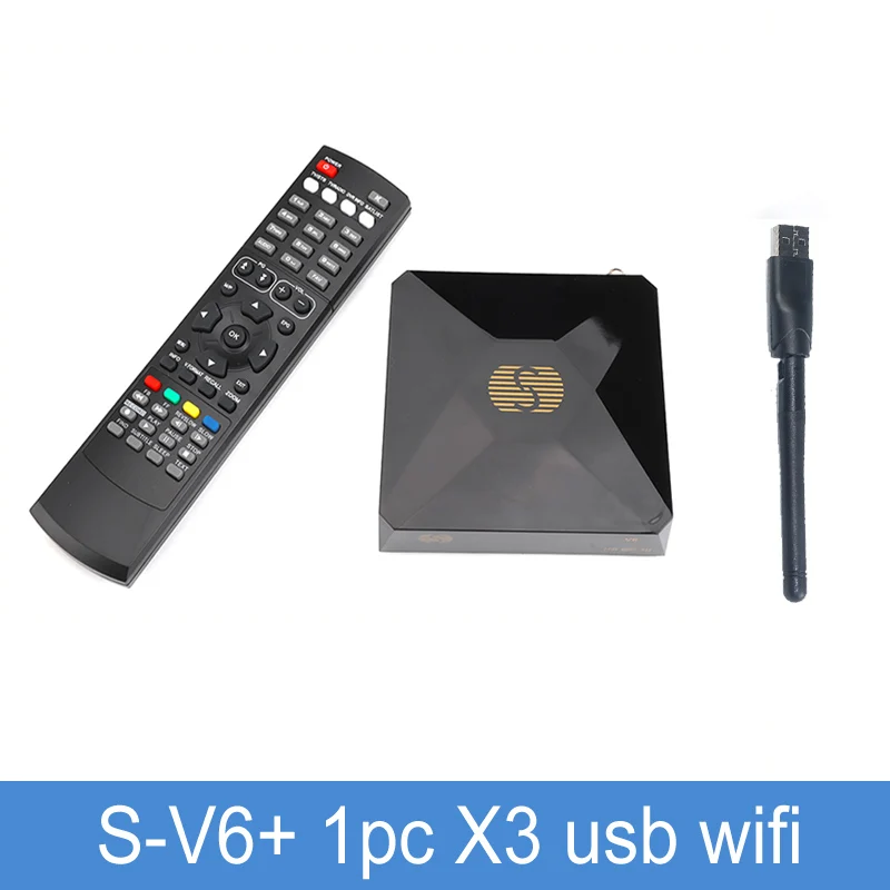 S-V6 DVB-S2 цифровой спутниковый ресивер с 2 usb-портами поддержка Xtream NOVA Wheel tv Youtube USB Wifi карта sahring MGCAMD DVB S2 - Цвет: with usb wifi