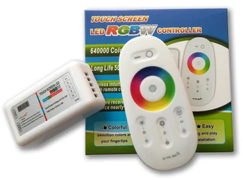 

2.4G LED Remote Control & RF controller for RGBW (RGB+White) LED strips, touch screen led RGBW controller DC 12V 24V 4 Channels