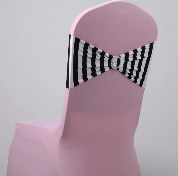 wedding chair sashes with round buckles for chair covers white and