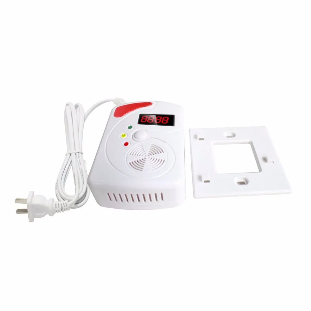 

High Sensitivity Smart Voice Gas Leakage Detector Digital Display LPG Detecting Device Home Kitchen Security Alarm Sensor