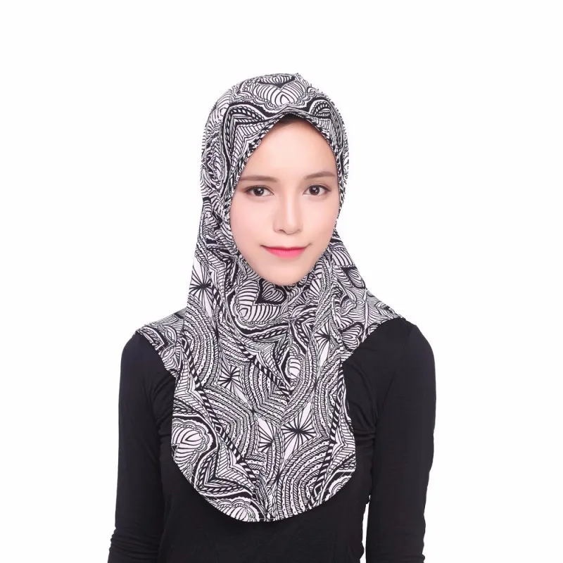 Мусульманское Для женщин исламский хиджаб внутренняя Кепки Обёрточная бумага Головные уборы шаль Длинный мягкий шарф
