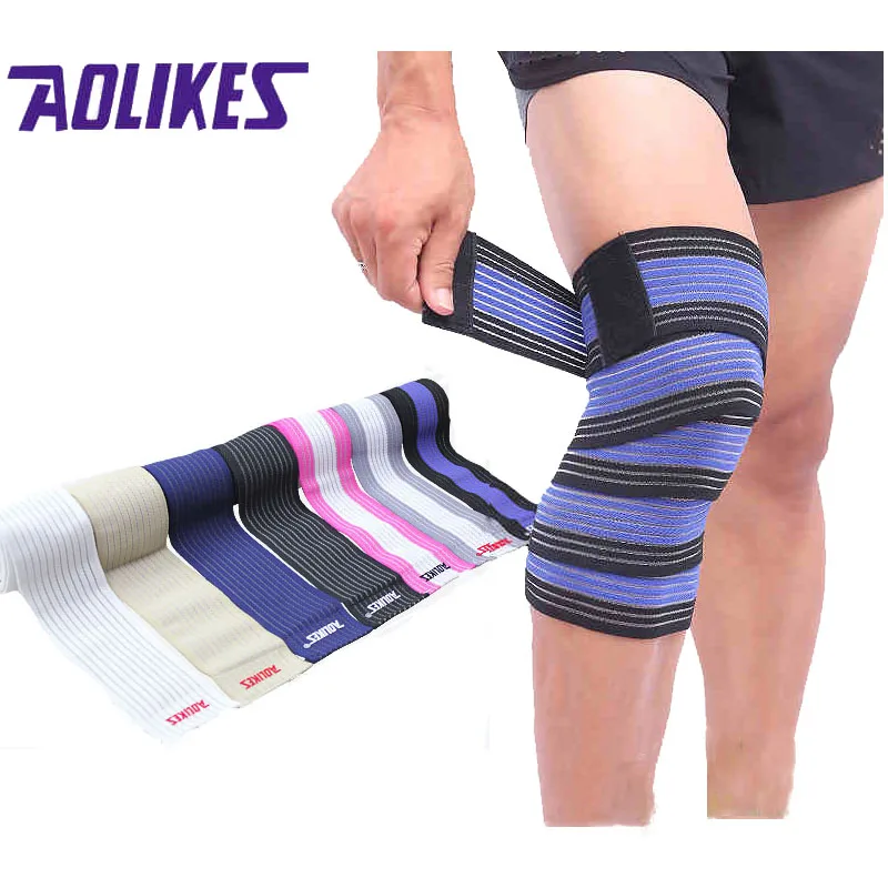 AOLIKES 1 шт. бандаж эластичный наколенник спортивная лента кинезиологическая эластичная лента joelheira vendas deporte