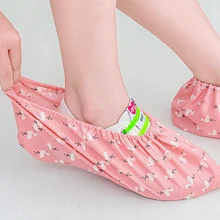 1 пара многоразовые эластичные бахилы утолщенные Чехлы для обуви смываемая пыль-бесплатно нескользящая обувь аксессуары для дома