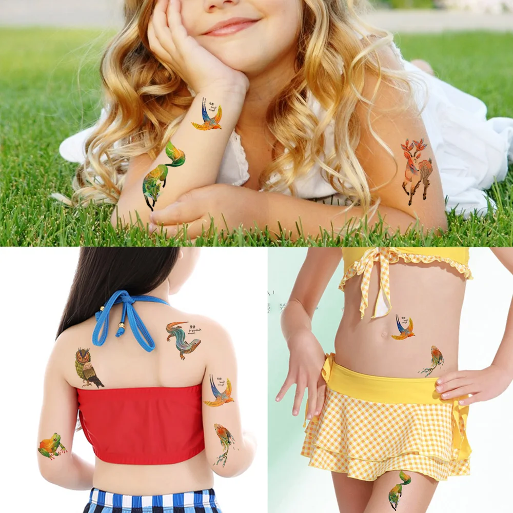 Временная водостойкая татуировка 19*9 см 10 шт./компл.|animal body art|tattoo sticker wolftattoo |