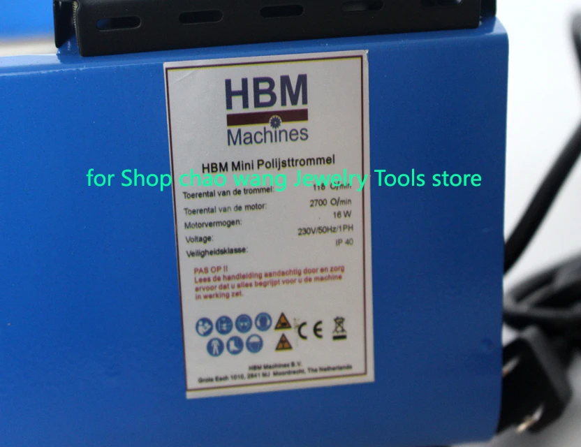 HBM мини ротационный Полирующий машинный полировщик для ювелирных изделий инструменты с резиновыми ведра