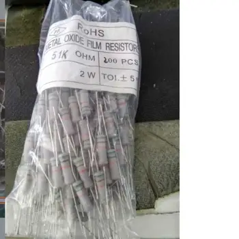 

200pcs 2 w 51 k carbon film resistor