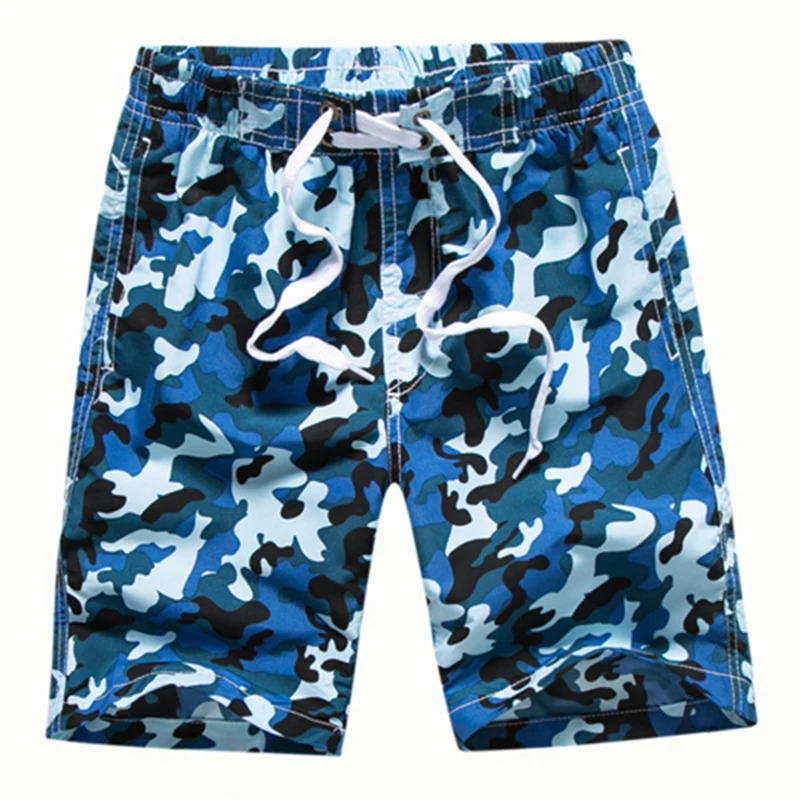 7-14 Yrs Children Boys Shorts Camouflage Surf Swimwear Summer Quick-Dry Board Shorts Kid Beach Boys Casual