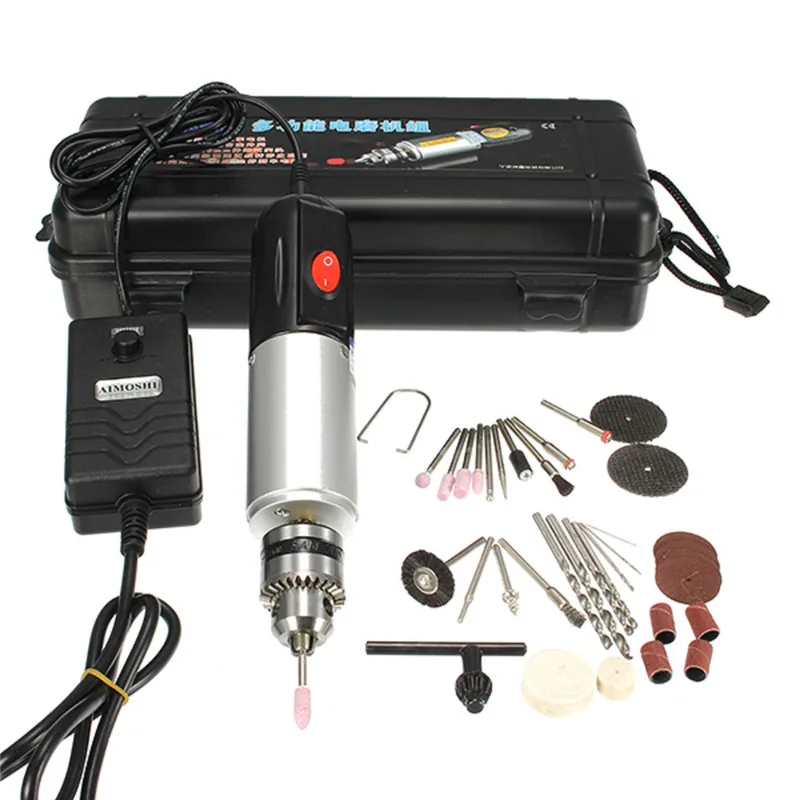 

DANIU 1pc 220V 72W Micro Electric Hand Drill Adjustable Variable Speed Electric Drill Electric Grinder