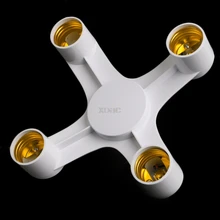 4 в 1 E27 к E27 Цоколь сплиттер светодиодный светильник лампа адаптер держатель M08 Прямая поставка