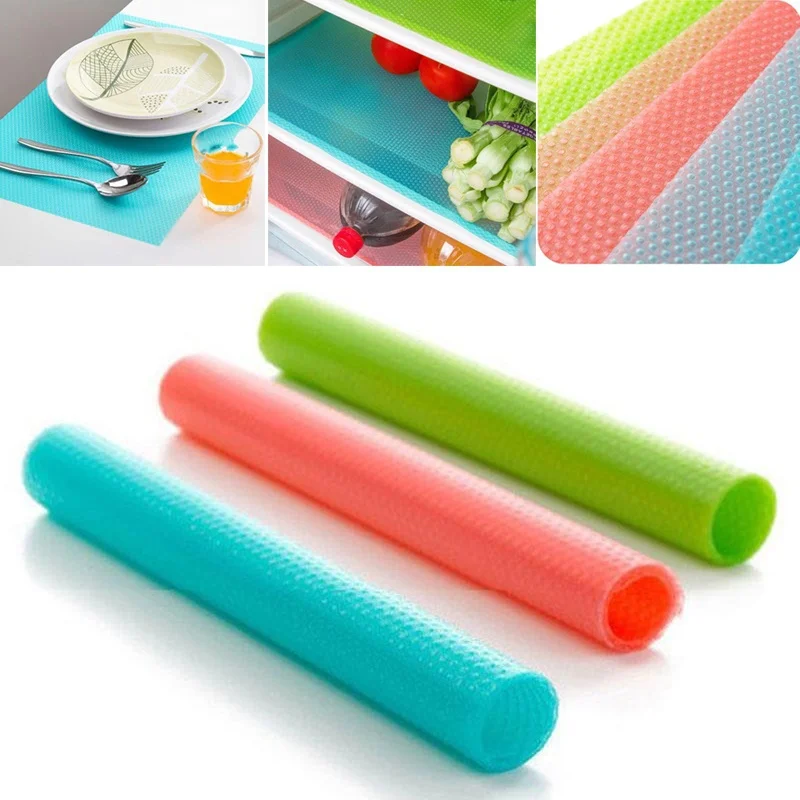 

4Pcs 45*29cm Refrigerator Pad Antibacterial Antifouling Mildew Moisture Absorption Pad Refrigerator Mats Fridge