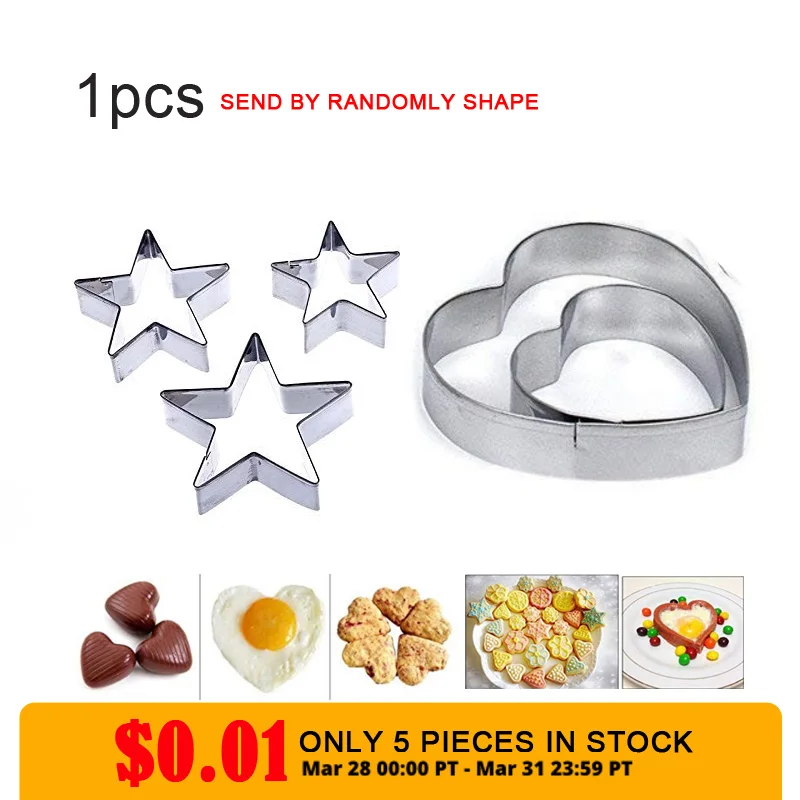 

Cookie Biscuit Cutters Star Heart Shape Molds Diy Moulds for Fruit Vegetable Cookie Cutters