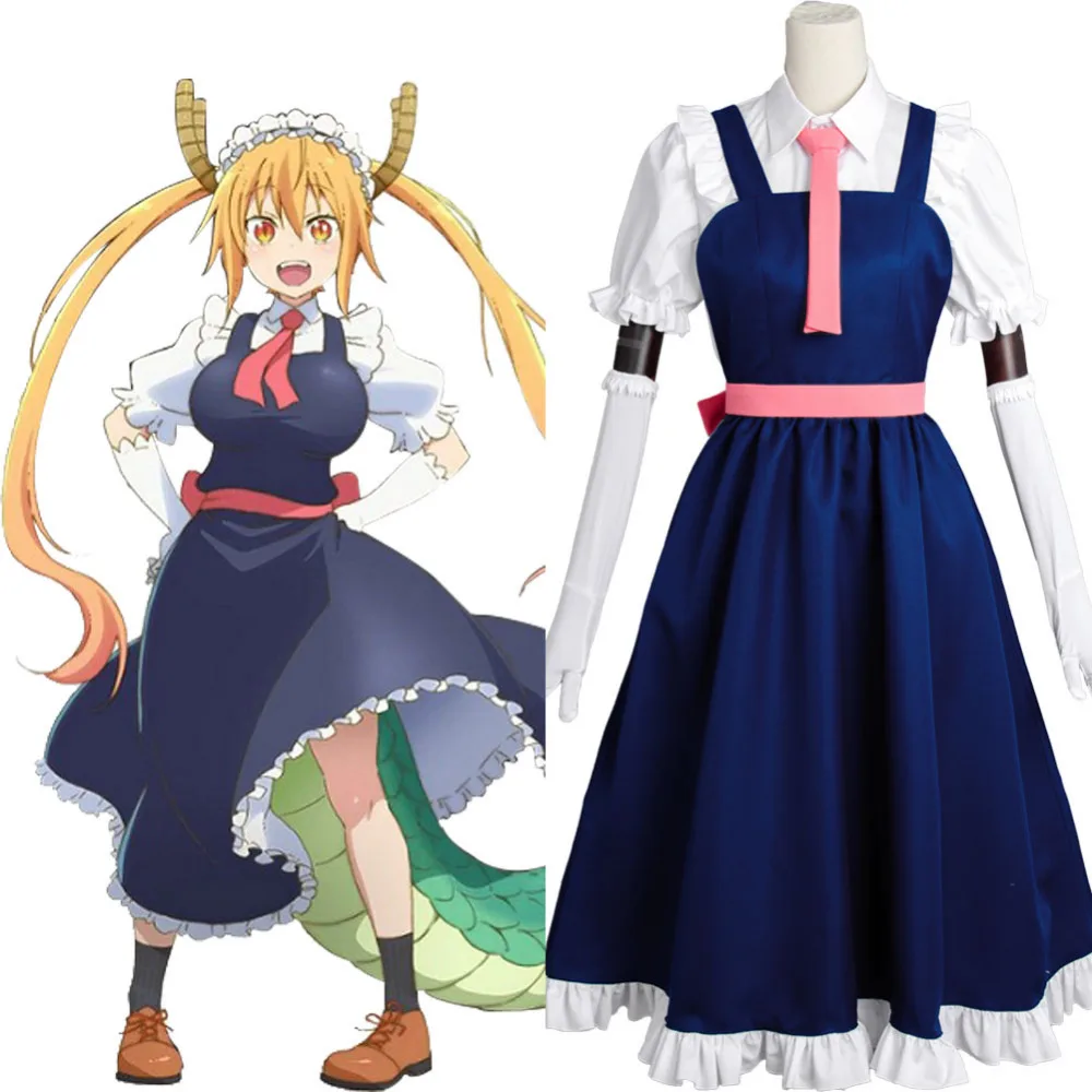 Новый костюм для косплея Miss Kobayashi's Dragon Maid Tohru Кобаяши San Chi без униформы полный
