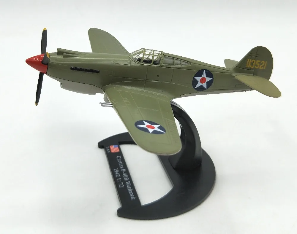172 World War II American P 40B fighter alloy aircraft model Pearl