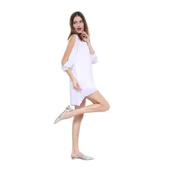 2019 женское сексуальное с v-образным вырезом женское белое платье сшитое Клубное платье абрикосового цвета женское цветное платье в горошек