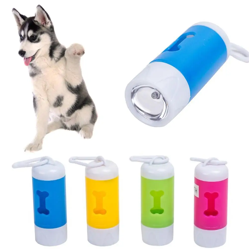 

Pet Dog Bone Shape Poop Bag Dispenser Box Light Waste Pouch Carrier Holder Case Fashion