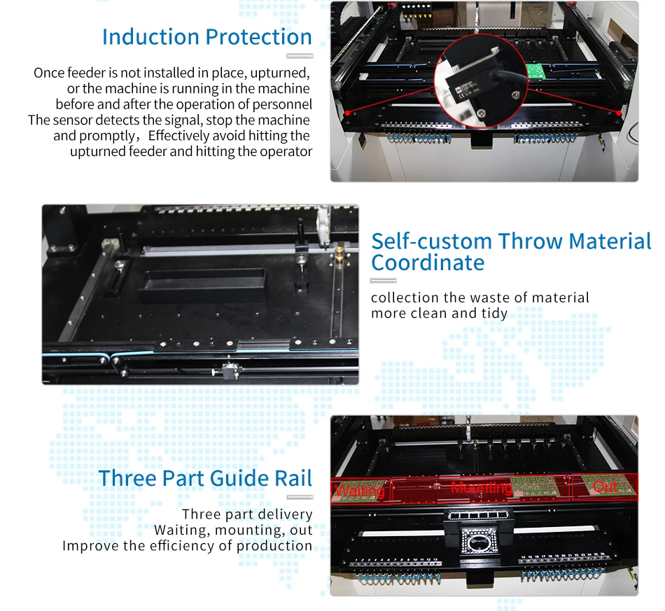 Простая в эксплуатации стабильная машина для выбора и размещения SMT