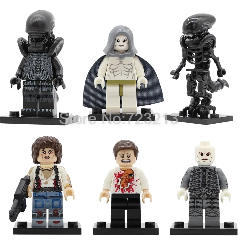 

Single Sale Movie Alien Figure Space Jockey Prometheus Ellen Ripley Parasite Legoingly Building Blocks Set Kits Bricks Toy