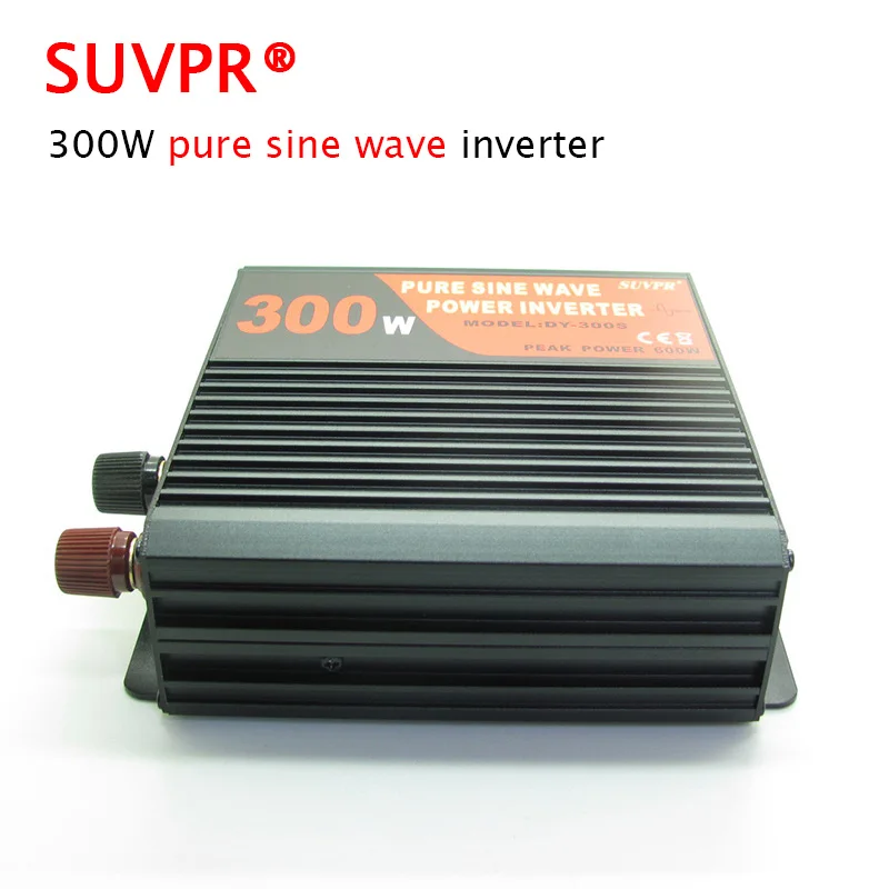 

SUVPR 300W pure sine wave car inverter auto DC 12V 24V to AC 220V power adapter CE FCC standards complied