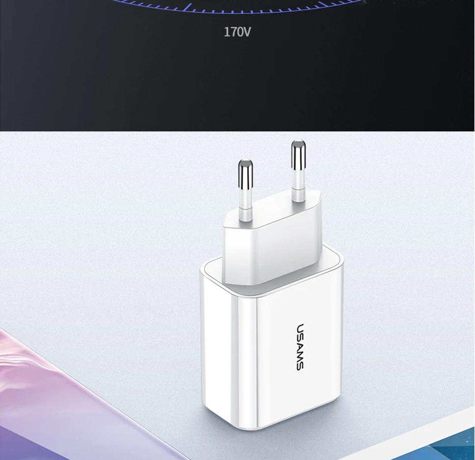 Portable Fast Charger Adapter 5V 2.1A Quick Charging Block With Dual USB Ports And Digital Display For IPhone X 8 7 6 Samsung