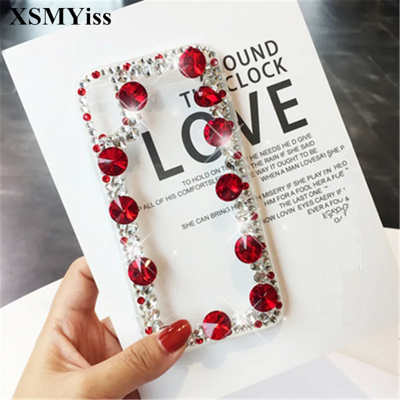 XSMYiss роскошный блестящий чехол со стразами для Samsung A3 A5 A7 2017 A9 A8 A6 PLUS A50 A70 A80 с