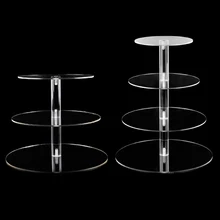 Kuchen Halter Runde Acryl 3/4 Tier Cupcake Kuchen-standplatz Montieren und Demontieren Startseite Geburtstag Party Steht Dekoration Geschenk