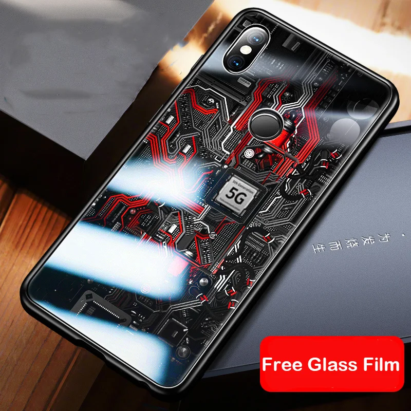 Стеклянный чехол Aixuan для Xiaomi Redmi Note 7 Pro note Силиконовый противоударный из
