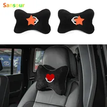 Sansour Автомобильная подушка для шеи с эффектом памяти, подушка для шеи, подголовник для сиденья, подушка с авто логотипом для Nissan
