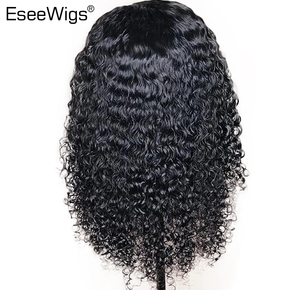 Eseewigs 150% волна воды 13x4 кружевной передний парик их натуральных волос для женщин бразильские волосы remy Предварительно сорванные с детскими волосами отбеленные узлы